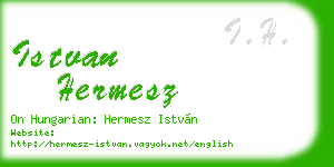 istvan hermesz business card